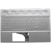 New Laptop Case For HP Pavilion 15-CS 15-CW TPN-Q208 TPN-Q210 Palmrest Upper Case C Cover Shell With US Backlit Keyboard