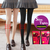 Let''s Slim High Stockings/Korean Compression Pantyhose/Legs & Thigh & Waist Slimming/Hip up Tights