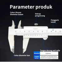 Jangka Sorong Stainless Vernier Caliper 0-150mm Manual Micrometer Dengan Kotak