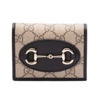 【GUCCI 古馳】Horsebit 1955 馬銜扣 皮革 皮夾 零錢包 短夾 卡夾 米色 烏木色 黑色 621887