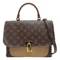 【二手名牌BRAND OFF】LOUIS VUITTON LV 路易威登 棕色 原花 帆布 Marignan 兩用包 M44257