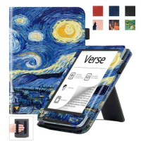 6 inch eReader Cover with Hand Strap Kickstand Protective Shell Auto Sleep/Wake Shockproof for Pocketbook Verse/Verse Pro