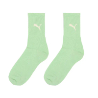 【PUMA】長襪 NOS 綠 米白 中筒襪 休閒 襪子 單雙入(BB1415-04)