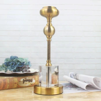 Large long stem decorative candlestick scented soy candle holder