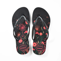 【havaianas 哈瓦仕】女鞋　SLIM ORGANIC系列　黑/粉　型號：00176(巴西品牌、巴西拖鞋、人字拖、夾腳拖)