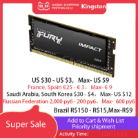 Kingston HyperX Impact 8GB 16GB DDR4 2666MHz 3200MHz Laptop RAM Memory CL15 SODIMM 1.2V 260-Pin notebook Internal Memory 32G