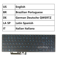 Blue Backlit Keyboard For Lenovo Ideapad L340-17IRH L340H-17IRH L340L-17IRH US German QWERTZ LA Spanish Italian Brazilian QWERTY