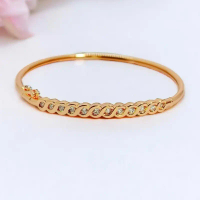 Gelang Bangle Full Mata Perhiasan Lapis Emas 18K 197