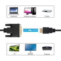Cable Durable DOONJIEY 1m Gold Plated DVI-D 24+1Pin Male to HDMI-compatible Digital Lead