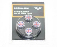 Original MINI Union Jack Valve Stem Cap Tutup Pentil Mobil 4pcs 36120422550
