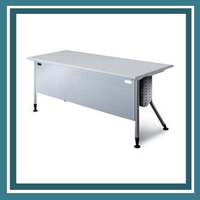 【必購網OA辦公傢俱】 KRS-127G 銀桌腳+灰色桌板 辦公桌 會議桌