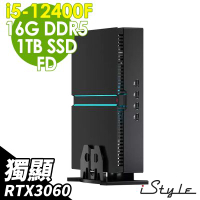 iStyle Super MiniPC 超級迷你電腦 (i5-12400F/16G/1TB SSD/RTX3060-12G/FD)