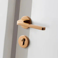 Zinc alloy Handle Mechanical Door lock home Hotel Silent Anti-theft Door locks Furniture Hardware Supplies Mute Lockset