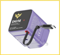 MOMAX X GUNDAM 伸縮大魔充電器 1-CHARGE+ GAN 65W CHARGER WITH RETRACTABLE USB-C CABLE (DOM) UM76UKGDU