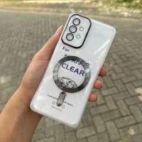 Soft Case For Samsung Galaxy A73 5G / A72 5G / A71 4G magnet plating Clear matte Casing Cover Magsaf