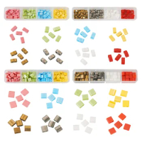 560Pcs 2-Hole Glass Seed Beads Two Holes Rectangle Loose Spacer Seed Beads For Jewelry Making DIY Bracelet Earrings