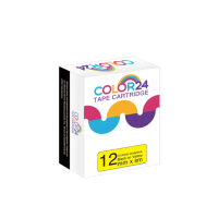 【Color24】for Brother TZ-S631/TZe-S631 高黏性系列黃底黑字 副廠 相容標籤帶_寬度12mm(適用PT-H110)