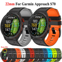 22 26mm QuickFit Silicone Watchband For Garmin Approach S70 Instinct 2X Strap Fenix 7 7X Pro 6 6X Watchband Bracelet Accessories
