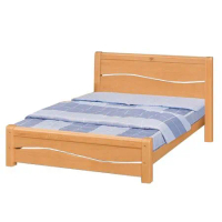 唯熙傢俱 米亞檜木色5尺雙人床(臥室 雙人床 實木床架 床架)