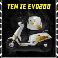 Tem Xe Điện Evo 200 Đa Dạng Mẫu - Decal PVC Bền Màu - Thiết Kế Tre Trung Hiện Đại - Tiện Lợi & Linh