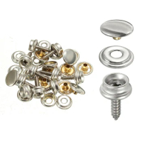 30 PCS Snap Fastener Stainless Canvas Screw Kit For Tent Boat Marine Screw Large White Buckle Auto Parts And Accessories