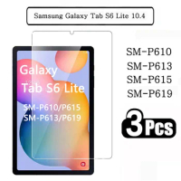 (3 Packs) Tempered Glass For Samsung Galaxy Tab S6 Lite 10.4 2020 2022 SM-P610/P615 SM-P613/P619 Tablet Screen Protector Film