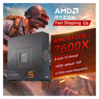 AMD RYZEN 5 7600X Box Version Brand New CPU Gaming Processor AMD R5 7600 6-Core 12-Thread 5nm 38M Socket AM5 Original Box Game