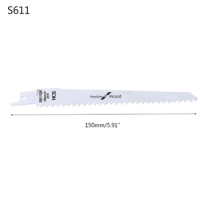 S611D 150mm HCS Reciprocating Saw Blade High Carbon Steel Jig Saw Blade Wood Plastic Metal PVC Tube Cutting Tools Accessories