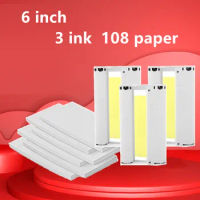6 inch 100*148mm KP-108IN KP-36IN Ink Cassette Photo Paper set For Canon Selphy CP1500 CP1300 CP1200 CP910 CP900 Photo Printer