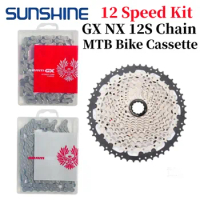SRAM GX NX EAGLE 12 Speed Bike Chain SUNSHINE 12Speed MTB Bike Cassette 11-46/50/52T MTB Bicycle Cassette for Bike Parts