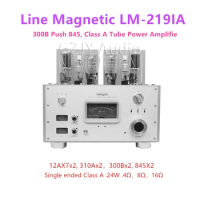 Line Magnetic LM-219IA Tube Amplifier Integrated Power Amplifier 300B Push 845, Class A Tube Power Amplifie/15Hz35kHz-1.5dB