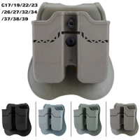 Hunting Double Magazine Pouch GLOCK Mag Holster Case Hunting Double Paddle Magazine Bag for G17/19/22/23/26/27/32/34/37/38/39