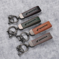 Luxury Leather Keychain Key Rings Car Accessories For Honda CB400 CB650x CBR25ORR CRF SH3O0 NC75O cb650r xadv pcx 125 hornet 750