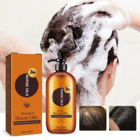 Horse Oil Hair Shampoo Oil Control Hair Moisturizing Shine Enhancing Shampoos Korea Style No Silicone Oil Hair Care