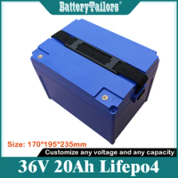 LiFePO4 Battery Pack 36V 20Ah LiFePO4 Battery Pack for EV E-bike Electric Motorcyclepower E-scooter+5A Charger