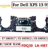 LA-H811P For Dell XPS 13 9300 Laptop Motherboard With I7-1065G7I5-1035G1I3-1005G1CPU 16G RAM CN-0XVC8Y 0XVC8Y XVC8Y 100% Tested