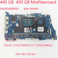 440 G8 Motherboard DAX8QAMB8D0 M21704-601 For HP Pro Book 440 G8 450 G8 CPU:i7-1165G7/i5-1135G7 With WWAN DDR4 100% Test OK
