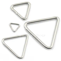 25 Pcs Triangles Ring Dee D Belt Buckle Webbing Strap Cotton 10mm 19mm 25mm 38mm Leather Bag DIY Nickel
