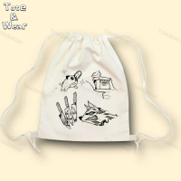 Tas Serut Kanvas Motif CHAINSAW/ Drawstring Bag