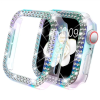 Women Diamond Case For Apple Watch 9 8 7 40mm 44mm 41mm 45mm For iWatch Series 6 se 38/42mm Crystal Covers Protective Accessorie