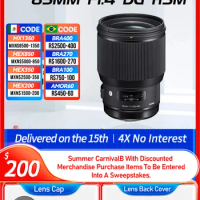 Sigma 85mm F1.4 DG HSM Art Full Frame Prime Digital SLR Camera Lens for Canon 6D II 5D IV Sony A7 III IV Nikon D850 85 1.4（Used）