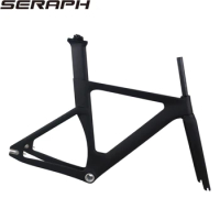 OEM new full carbon track frame road frames fixed gear bike frameset with fork seat post carbon bicycle frame