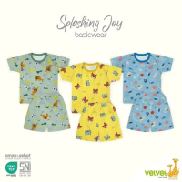 Velvet Junior BasicWear Splashing Joy - Setelan Baju Pendek Celana Pendek