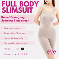 Eve Maternity Korset Pelangsing Full Body Slim Suit Seamless Shapewear Anti Sesak M - XXL Standard -