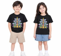 Kaos Tshirt Baju Murah Combed 30S Distro Kids Anak KECiL Motif Batik Batang Garing Borneo Kalimantan