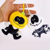 10CM Game Friday Night Funkin Plush Toy Cute Soft Spooky Month Skid and Pump Stuffed Doll Bag Keychains Gasbag Gift For Kids