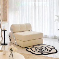 Single Sofa Small Apartment Living Room Tofu Block Sofa Bed Foldable Dual-Purpose Module Lazy Sofa