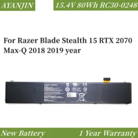 New 15.4V 5209mAh 80Wh RC30-0248 RZ09-02386 Laptop Battery For Razer Blade Stealth 15 RTX 2070 Max-Q 2018 2019 year