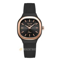 Jam Tangan Wanita Alexandre Christie Passion AC 2B77 LH RRGBA Ladies Black Dial Black Rubber Strap