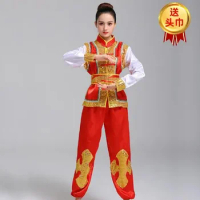 Chinese Style Dragon And Lion Dance Costumes Folk Performance Classical Red New Year